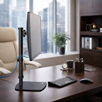 Eaton Tekli 17"-27" Yükseklik Ayarlı 36-54 CM VESA 75x75 - 100x100 Monitör Standı
