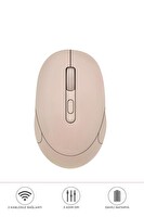 Başkenttekno TM17 Bluetooth - USB Çift Modlu Şarjlı Sessiz Kablosuz Mouse Haki