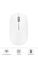 Başkenttekno TM19 Çift Modlu Bluetooth - Usb Şarjli Sessiz Kablosuz Mouse Beyaz