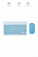 Başkenttekno TMK-04 Bluetooht Kablosuz Klavye Mouse Seti Mavi
