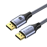 VegGieg Displayport 16K 60Hz 8K 240Hz 4K 240Hz 80 Gbps HDR ARC Örgülü DP 2.1 Kablo 1.5 M