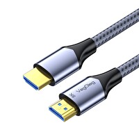 VegGieg HDMI 2.1 8K 60Hz 4K 120Hz 48 Gbps HDR eARC HDCP 2.2 Örgülü Ses ve Görüntü Kablosu 1.5 M