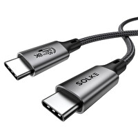 Solke  USB4 USB-C 1.8 M 240W 40Gbps 8K 60Hz Thunderbolt 3-4-5 Uyumlu Type-C Şarj Veri Görüntü Kablosu