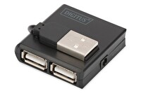 Digitus USB 2.0 4 Port Çoklayıcı Kablolu Siyah