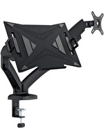 ErgoMekan F200 Pro 17-34" İkili Monitör ve Laptop Standı Siyah Maks: 10 KG