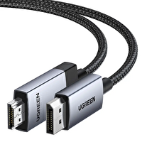 Ugreen 15574 DP119 Ultra HD 4K 60Hz 1.5 M Çözünürlük DisplayPort 1.2 to HDMI 2.0 Örgülü Kablo