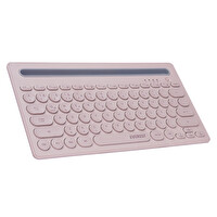 Everest KB-BT84 Bluetooth Şarjlı Ultra İnce Türkçe Q Kablosuz Klavye Pembe Gri
