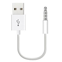 Coverzone iPod Shuffle ile Uyumlu ENT USB Şarj ve Veri Aktarım Kablosu 3.5 MM Jack USB A Senkronizasyon Kablosu