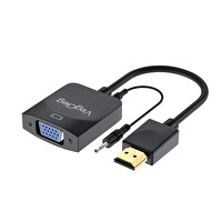 VegGieg HDMI to VGA Çevirici Adaptör 3.5mm Ses Çıkışlı Full HD 1080P 60Hz