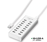Ugreen 20298 USB-A 2.0 16 Port Bağlantı Noktalı Harici USB Çoklayıcı Varsayılan Varyant