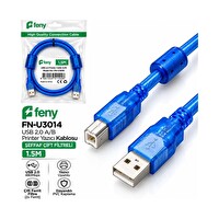 Feny FN-U3014 USB 2.0 Yazıcı Kablosu Çift Filtreli 1.5 M