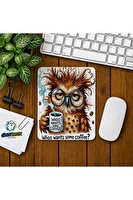 Ghostbastır Design Baykuş Baskılı Oyuncu Mouse Pad 028