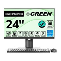 Green GT24 Intel i5 12400 İşlemci 24" 8 GB DDR4 RAM  512 GB M2 SSD FHD FreeDOS All In One Bilgisayar