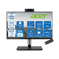 Acer Veriton 4000 DQR03EM00GP23 VZ4714GT i7 13700 23.8" 40 GB RAM 1 TB SSD FHD W11Pro All In One-Zetta 128 GB Bellek