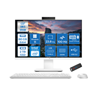 Asus V440VAK BSI58512W0DP34 i5-13420H 23.8" 80 GB RAM DDR5 2 TB SSD 250 Nits W11Pro All In One - Zetta 128 GB Bellek