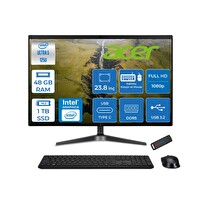 Acer Veriton VZ2524G DQR2REM001F23 Ultra 5 125U 23.8" 48 GB RAM DDR5 1 TB SSD FreeDOS All In One - Zetta 128 GB Bellek