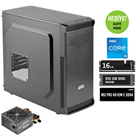 Green Oraman Plus Intel Core i5 12400 16 GB RAM DDR4 512 GB SSD M2 FreeDOS OEM Ofis Paket Masaüstü Bilgisayar