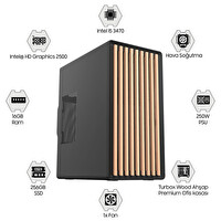 Turbox WoodCore i5 3470 16 GB Ram 256 GB SSD FreeDOS Oem Paket