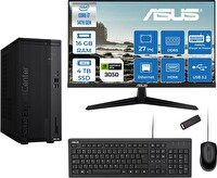 Asus Expertcenter D501MER i7-14700 16 GB 4 TB SSD 6 GB RTX3050 FreeDOS - 27" Monitör 27WD501MER23F05 - Zetta USB Bellek