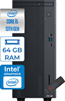 Asus Expertcenter P500MV Core I5-13420H 64 GB RAM 1 TB SSD W11Home Minitower WA5136216512B0DH23 - Zetta USB Bellek