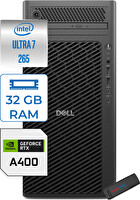 DellPro Max Tower T2 Ultra 7 265 32 GB 512 GB SSD 4 GB-A400 W11Pro 360W Masaüstü Bilgisayar FCT2250A400P09 + Zettausb