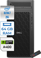 Dell Pro Max Tower T2 Ultra 7 265 64 GB 4 TB SSD 4 GB-A400 W11 Pro 360W Masaüstü Iş Istasyonu FCT2250A400P24 + Zettausb