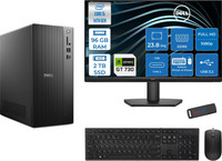Dell Tower ECT1250 Intel Core I5 14400 96 GB RAM 2 TB SSD 2GB-GT730 23.8" Mon W11Pro 730ECT125014M23P27 - Zetta USB
