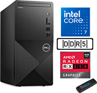 Dell Vostro 3030 mt Intel Core i7 12700 48 GB RAM 512 GB SSD W11 Pro Amd RX550-4 GB N3030I7RX550P22 + Zetta USB Bellek