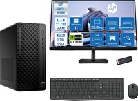 HP Prodesk 2 Tower G1I Intel I5 14500 32 GB 1 TB SSD 4 GB GT1030 W11Home +23.8 100HZ Monitör 24B6YE4ET21H13 - Zetta USB