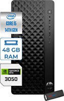 HP Prodesk 2 Tower G1I Intel I5 14500 48 GB RAM 1 TB SSD 6 GB RTX3050 FreeDOS Mini Tower B6YE4ET23F18+ZETTAUSBBELLEK