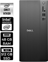 Dell Tower ECT1250 i7 14700 48 GB 512 GB SSD FreeDOS Masaüstü PC - PER4 Bellek RPLSR007UP309