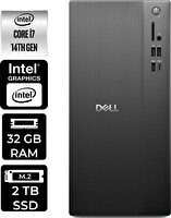 Dell Tower ECT1250 i7 14700 32 GB 2 TB SSD W11H Masaüstü PC - PER4 Bellek RPLSR007UP327