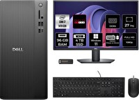 Dell Tower ECT1250 i7 14700 96 GB 4 TB SSD RX550 - 4 GB 27" FHD Monitör W11P Masaüstü PC - PER4 Bellek RPLSR007UP1020