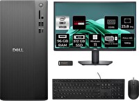 Dell Tower ECT1250 i7 14700 96 GB 512 GB SSD RX550 - 4 GB 23.8" Monitör W11H Masaüstü PC - PER4 Bellek RPLSR007UP697