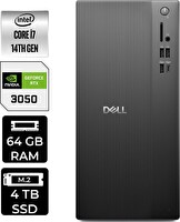 Dell Tower ECT1250 i7 14700 64 GB 4 TB SSD RTX3050 - 6 GB W11H Masaüstü PC - PER4 Bellek RPLSR007UP516