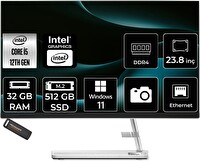 Lenovo IC 24IAP7 i5 12450H 23.8" 32 GB 512 GB SSD FHD W11H All in One Bilgisayar - PER4 Bellek F0GH01JCTRP377