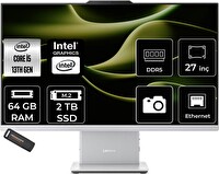 Lenovo IC 27IRH9 i5 13420H 27" 64 GB 2 TB SSD FHD FreeDOS All in One Bilgisayar - PER4 Bellek F0HM0046TRP334