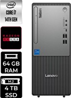 Lenovo TC Neo 50T Gen 5 i7 14700 64 GB 4 TB SSD RX550 - 4 GB W11H Masaüstü PC - PER4 Bellek 12UAS0GL00P396