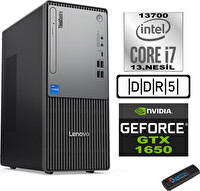 Lenovo Thinkcentre Neo 50T G5 Core i7 13700 32 GB RAM 256 GB SSD W11 Home GTX1650 165012UB000LTRH11+ZETTA Flash Bellek