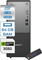Lenovo Thinkcentre Neo 50T Gen5 I5 14400 64 GB RAM 4 TB SSD W11 Home RTX3050 6 GB 305012UAS1CF00H25 - Zetta USB Bellek