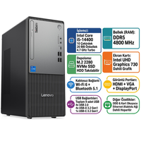 Lenovo ThinkCentre Neo 50T Gen 5 i5-14400 16 GB RAM 512 GB SSD W11Pro Masaüstü Bilgisayar 12UD002CTR 008