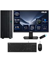 Asus ExpertCenter P500MV Core 5 210H 96 GB RAM DDR5 4 TB SSD GT730 W11Pro Masaüstü Bilgisayar - 23.8" Asus Monitör