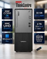 Lenovo ThinkCentre Neo 50t Gen 5 Intel Core i5-14400 32 GB 4 TB SSD W11Pro Mini Masaüstü Siyah 12UD002CTRRNP08