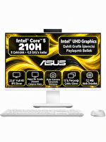 Asus V440VAK-C58512W0D S4 Intel Core 5 210H 23.8" 32 GB DDR5 RAM 512 GB SSD W11 Pro Beyaz All In One Bilgisayar