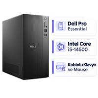 Dell Pro Essential QVT1260 Intel Core i5-14500 16 GB RAM 512 GB SSD Ubuntu Masaüstü Bilgisayar BTO005B_QVT1260_U