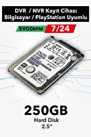 Hitachi 250 GB 5400 RPM 7/24 Video Disk Güvenlik Kamerası Sistemi Hard Disk