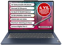 Lenovo Ideapad Slim 5 Case 2 in 1 83KX004FTR Intel Core i5 13420H 14" 16 GB RAM 512 GB SSD FreeDOS Notebook