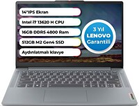 Lenovo Ideapad 3 Slim Case 83EL005ATR i7 13620H 10 Core 14" 16 GB DDR5 512 GB SSD FreeDOS Laptop
