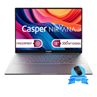 Casper Nirvana S100 300NIT İ7-13620H 16GB DDR5 RAM 2TB SSD W11H Kablolu Mouse S100.1362-BX00A-G-F-KM35S