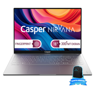 Casper Nirvana S100 300NIT i5-13420H 16GB DDR5 RAM 500GB SSD Freedos Excalibur Çanta Hediye S100.1342-BV00X-G-F-CANEX16